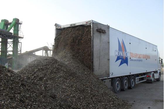 Trasporto biomasse e <br />merce voluminosa  in genere